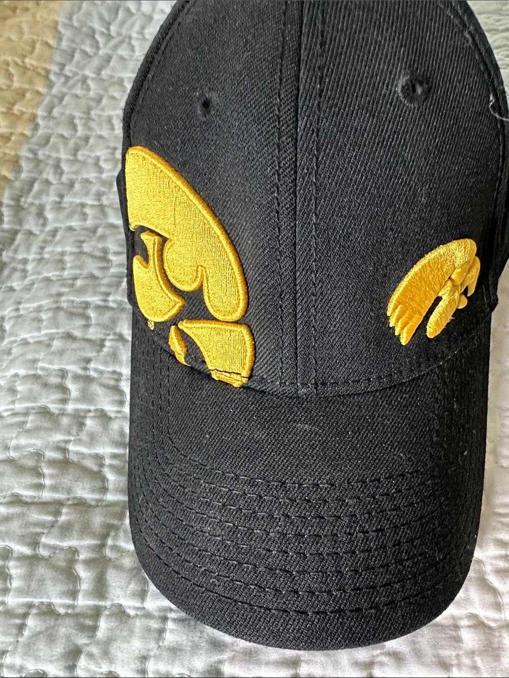 New U of Iowa Hawkeyes Baseball Cap with Embroidered Logo